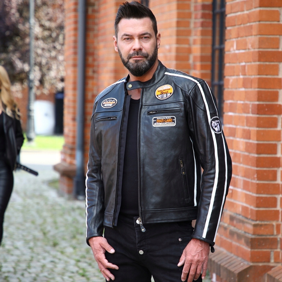 KURTKA MOTOCYKLOWA WOLF RETRO M PODPINKA STYL Rozmiar M