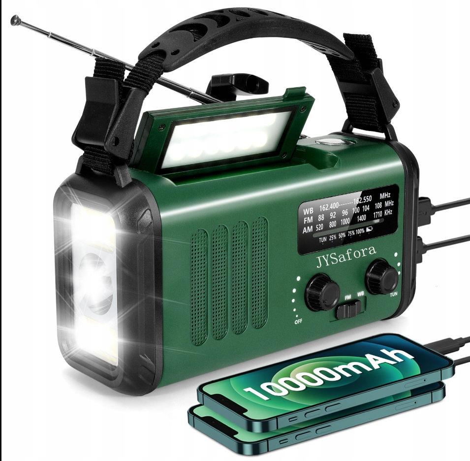 Radio Na Kliku přenosné solární nouzové dynamo Powerbanka stavební rádio