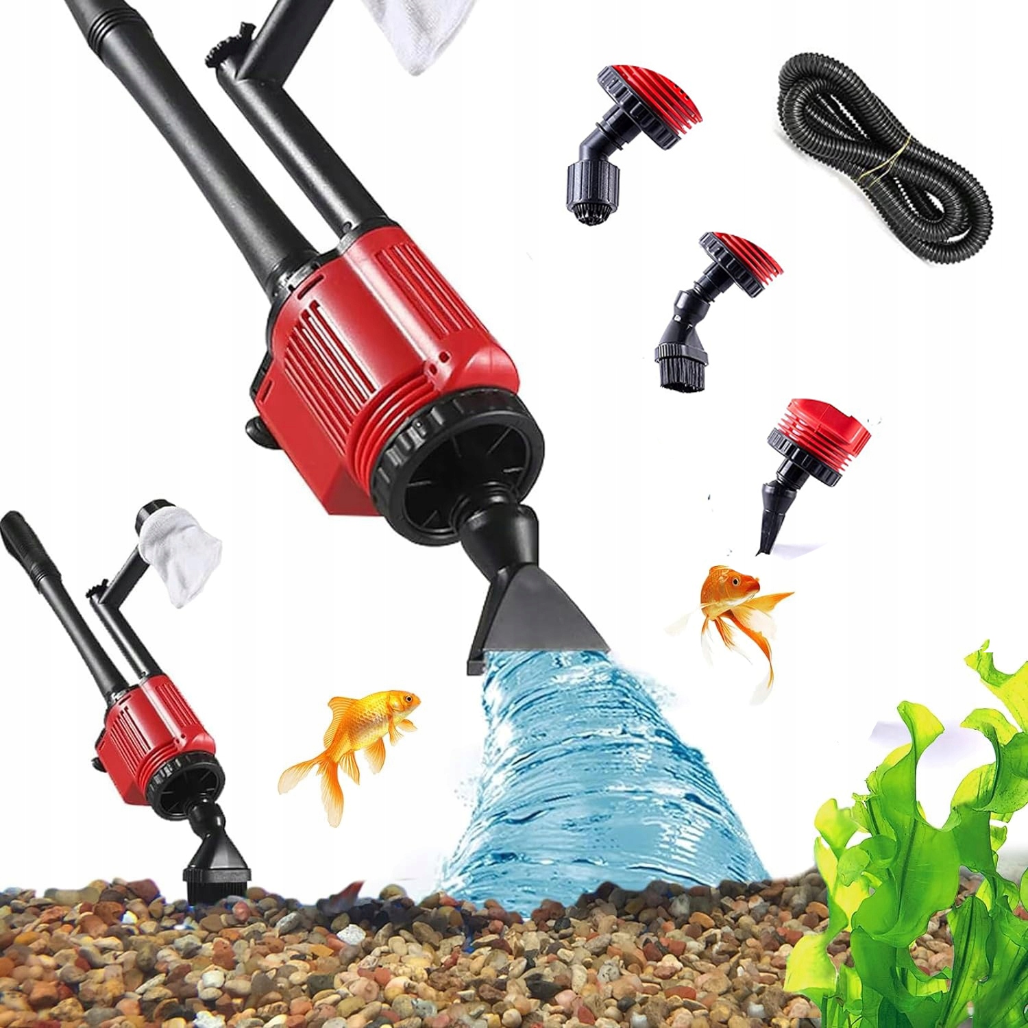 Levně 6V1 Vysavač Do Akvária Sada Na Čištění Písku Ze Štěrku