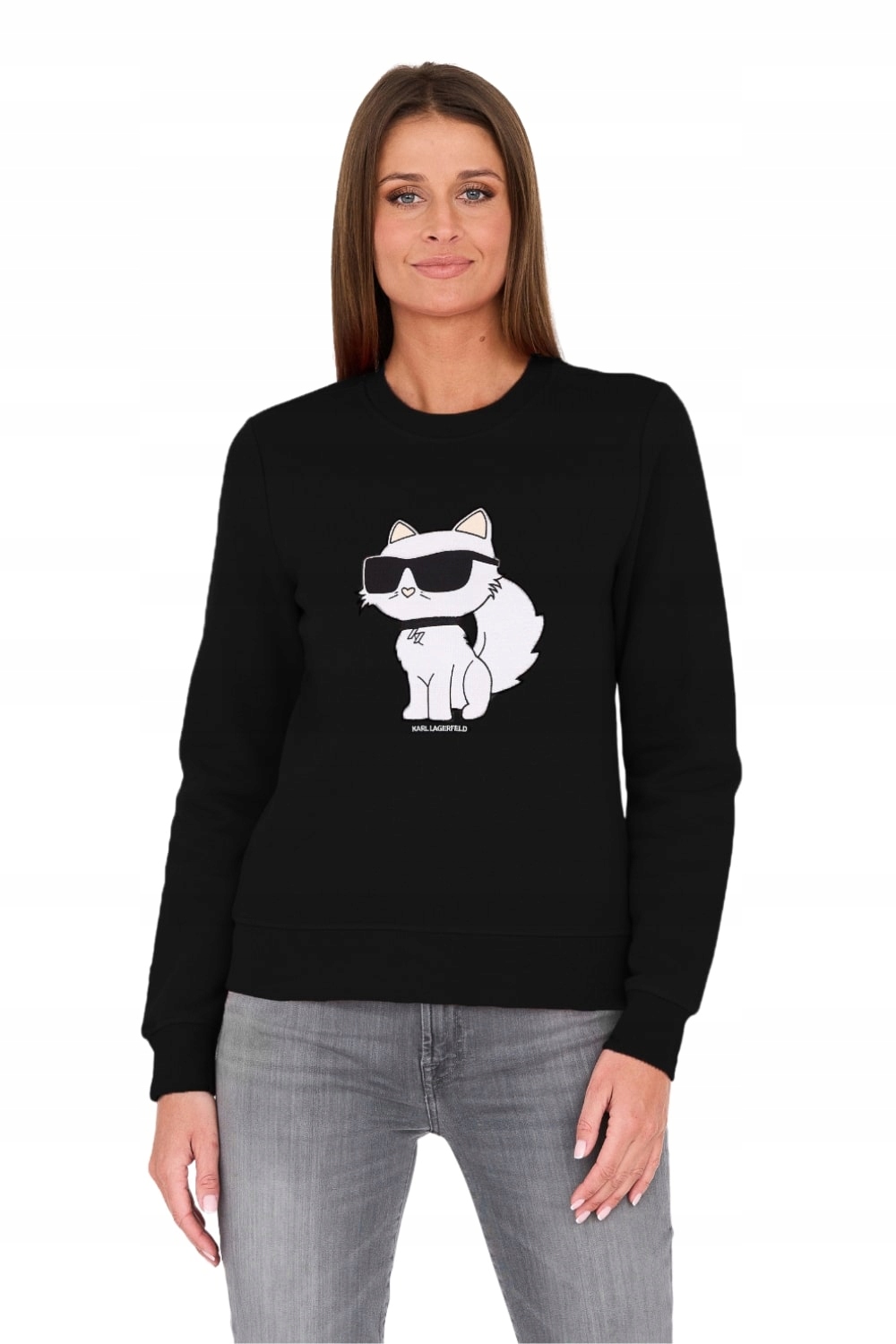 Karl Lagerfeld Černá mikina Ikonik 2.0 Choupette Sweat M