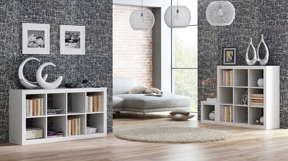 REGAŁ STOLIK NOCNY SZAFKA KOMODA STOJĄCA MEBLE 42x42 cm BIEL MAT Stan opakowania oryginalne