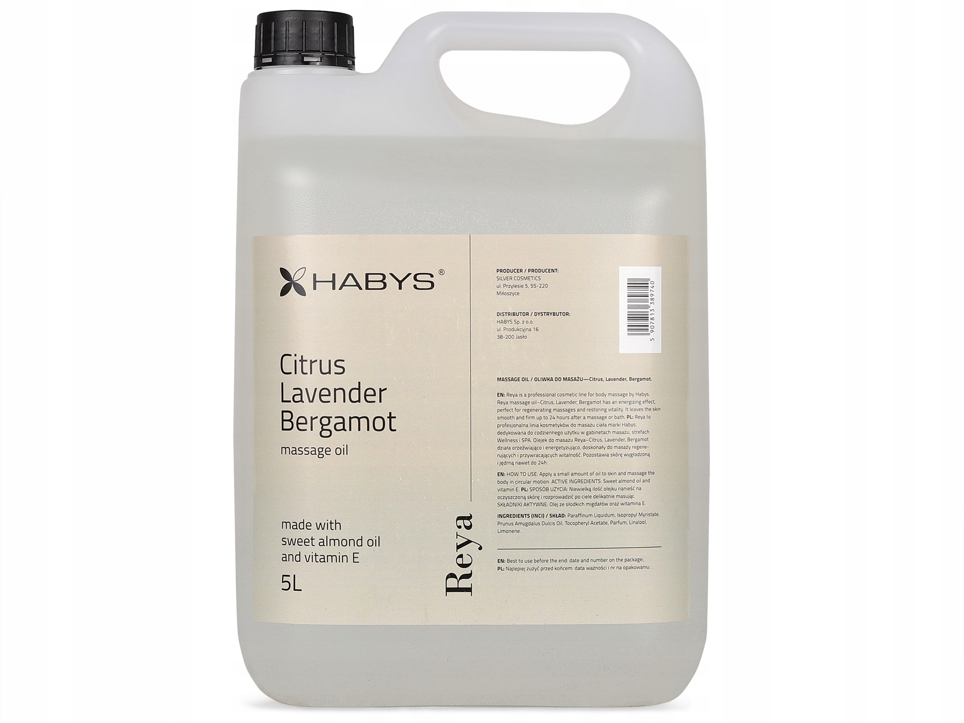 

Olejek Do Masażu Reya Cytrus Lawenda 5000 ML Habys