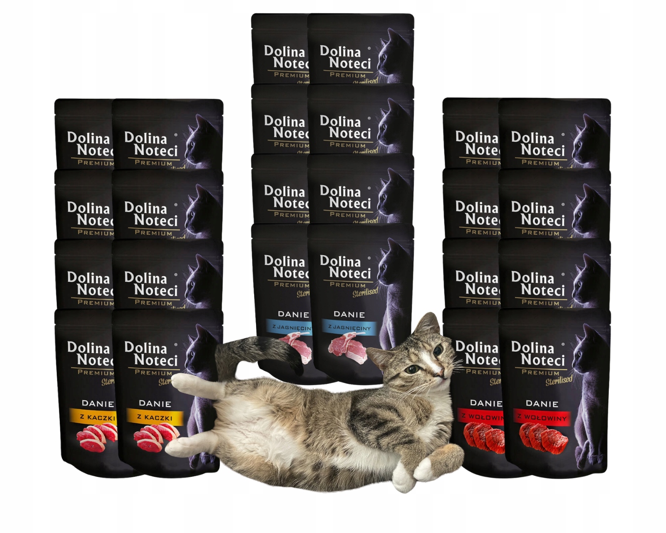 Mokré krmivo pro kočky sterilizované MIX 24x85 g Dolina Noteci Premium