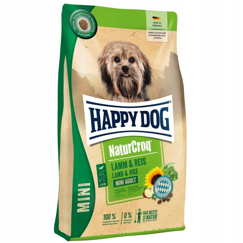 Levně Happy Dog Naturcroq Mini Lamm & Reis Jehněčí A Rýže 4kg Malá Plemena