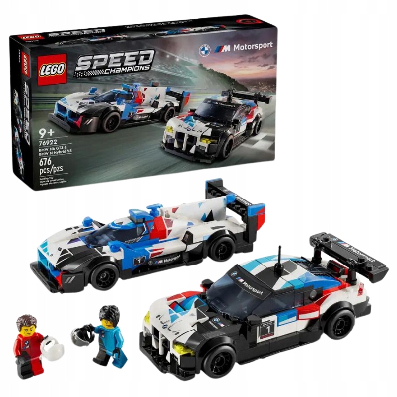 Lego Speed Champions Sada Bmw M4 GT3 A Bmw M Hybrid V8 Závodní 676 El.