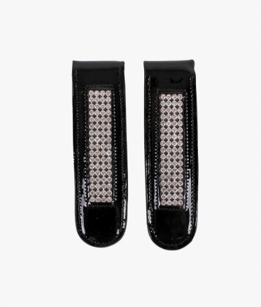 Ozdoba klips na oficerki Madelon Qhp czarny z diamencikami One Size