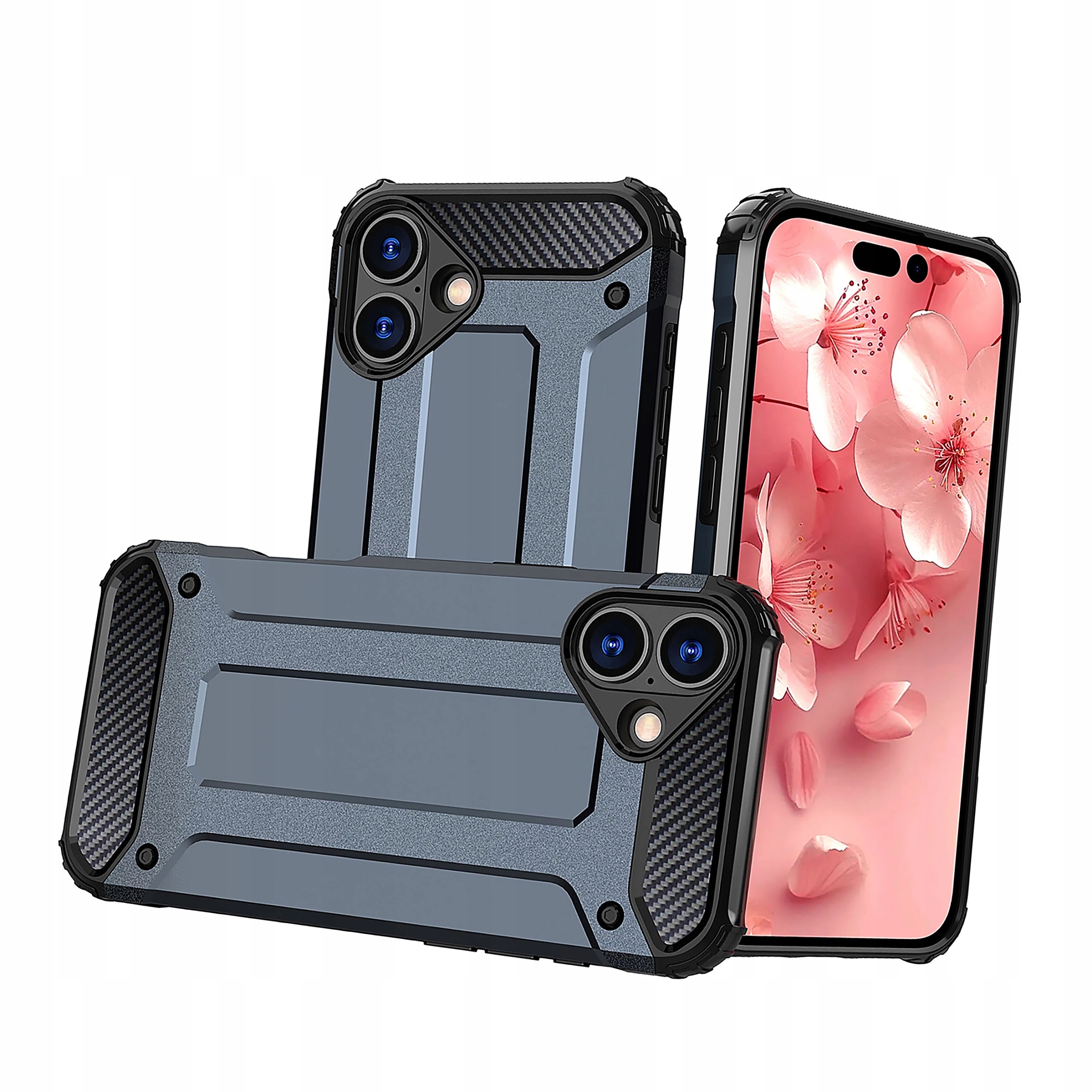 Plecki Etui Hybrid Armor pancerne do iPhone 16 Plus niebieskie