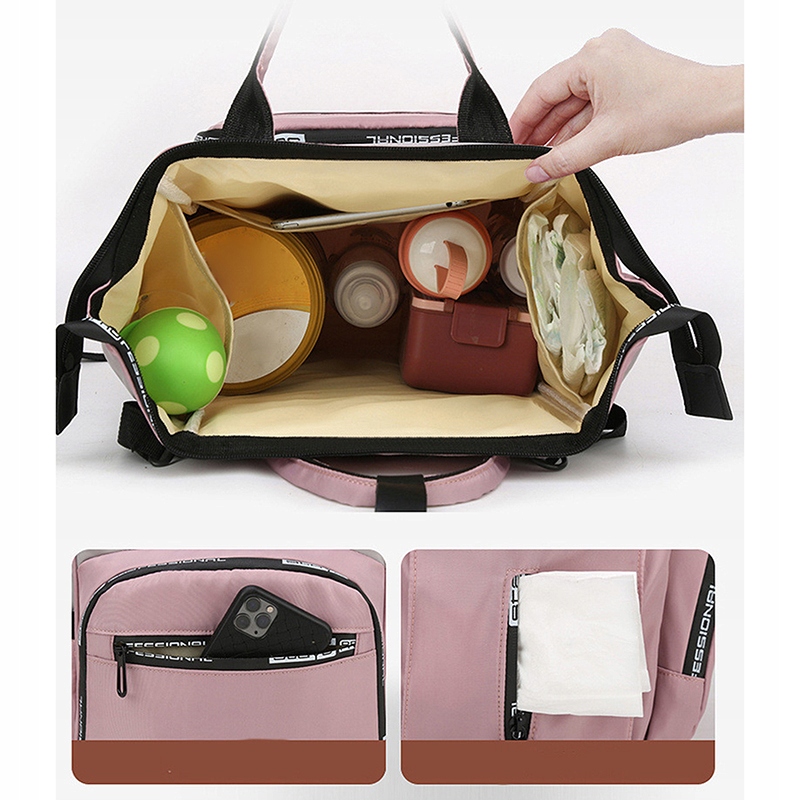 TORBA DO WÓZKA PLECAK ORGANIZER DLA MAMY TATY 3w1 Wysokość 43 cm