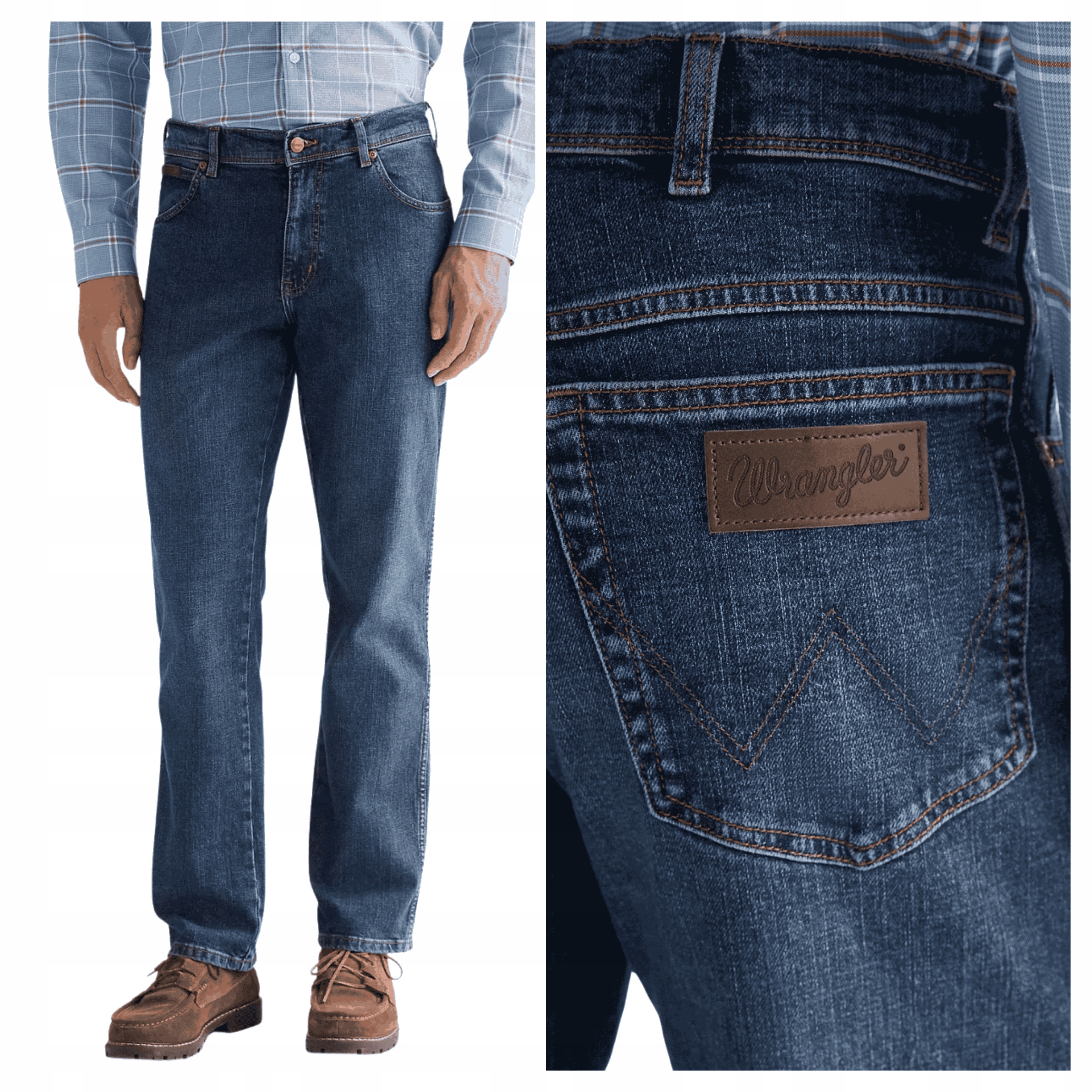 Pánské džínové kalhoty Wrangler Texas Modré Klasické W36 L34