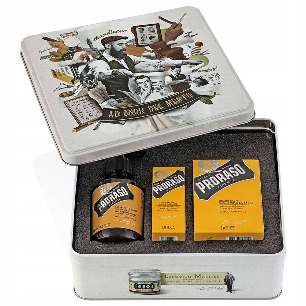 Proraso Firenze Wood And Spice Sada na vousy