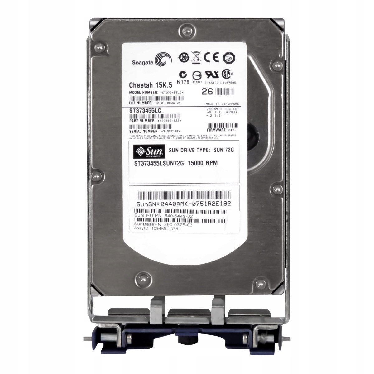 Sun 540-6449-02 73GB 15K Scsi 3,5" ST373455L Sun 72G