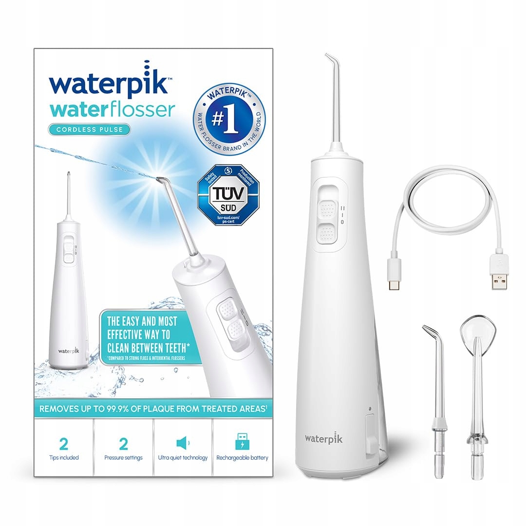 Waterpik WF-20 Pulse Irygator Do Zębów Dentystyczny Bezprzewodowy Biały