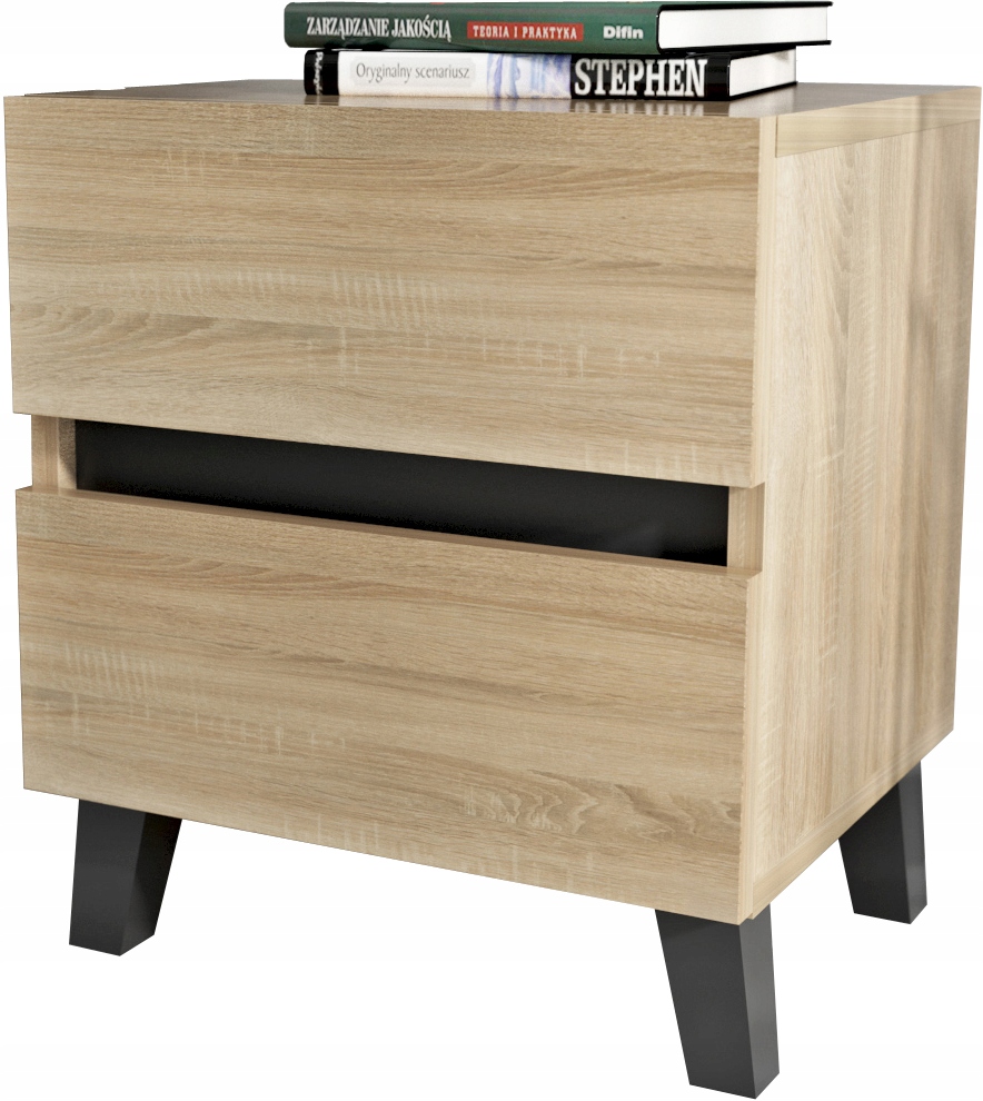 

Szafka nocna stolik nocny dąb sonoma czarne nogi