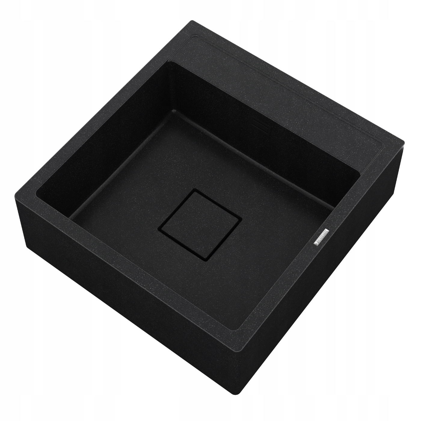 Granitový Škandinávsky Farmársky Drez, Čierny, Škvrnitý Sifón Tavo