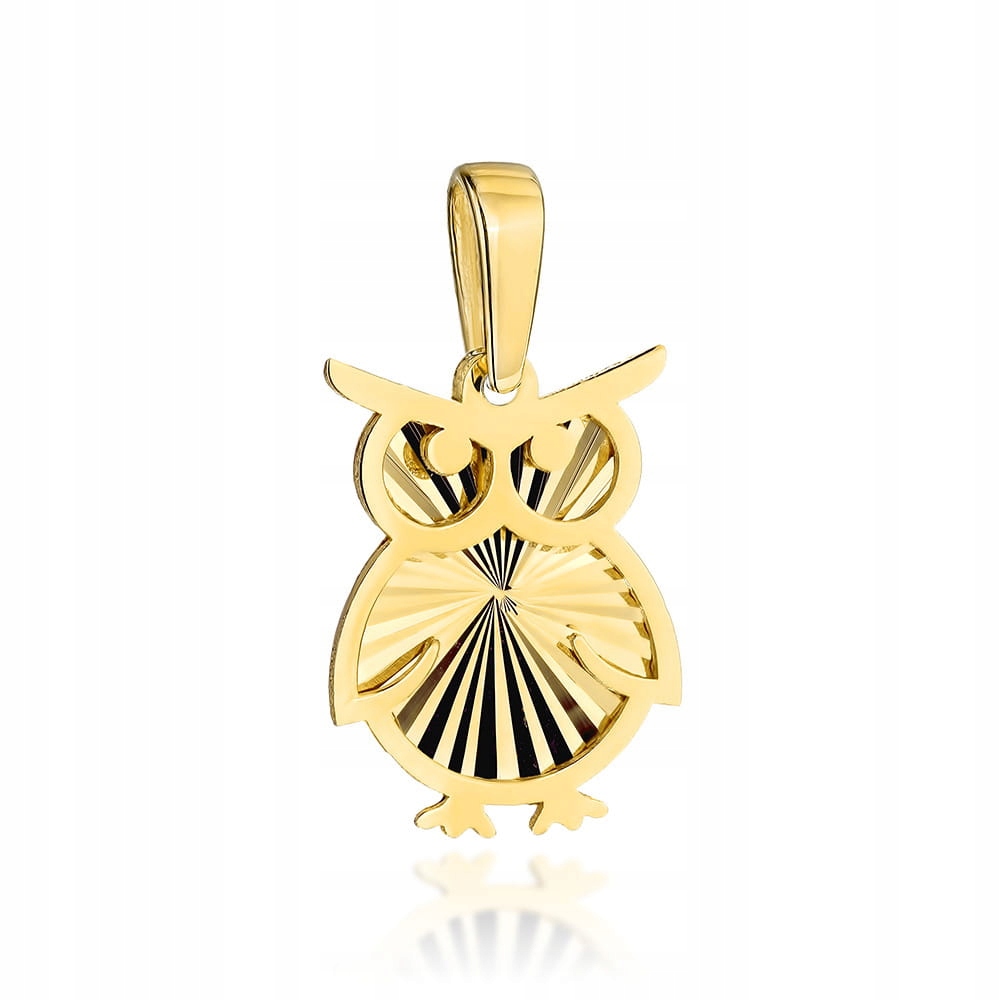 Zlatý přívěsek 585 diamantová Sova 0.53g pták lesklý Sovička dárek