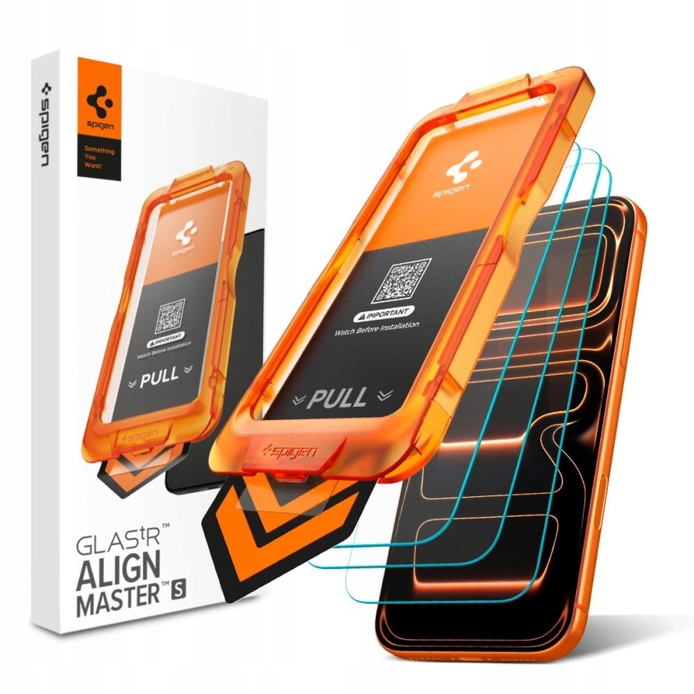 Szkło hartowane Spigen Glas.tR AlignMaster Slim 3-Pack na iPhone 17 Pro Max