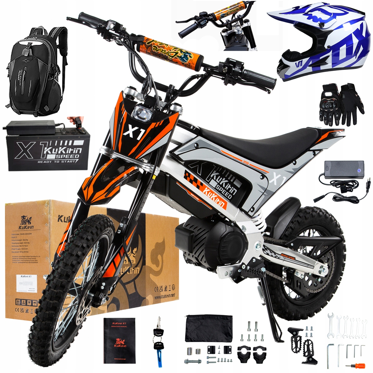 Kukirin X1 2026 Nové terénní elektrické vozidlo 2000W50KM/H 48V20.8Ah 14''