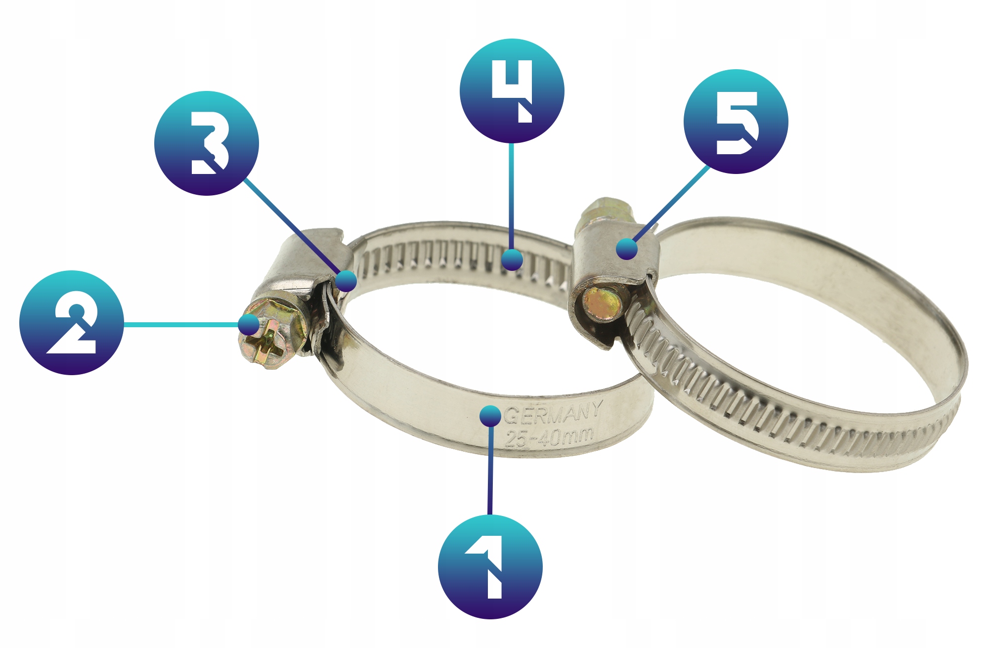 OBEJMA OPASKA ZACISKOWA SKRĘCANA ŚLIMAKOWA METALOWA NIERDZEWNA 6-10 10 szt Kod producenta G6-10