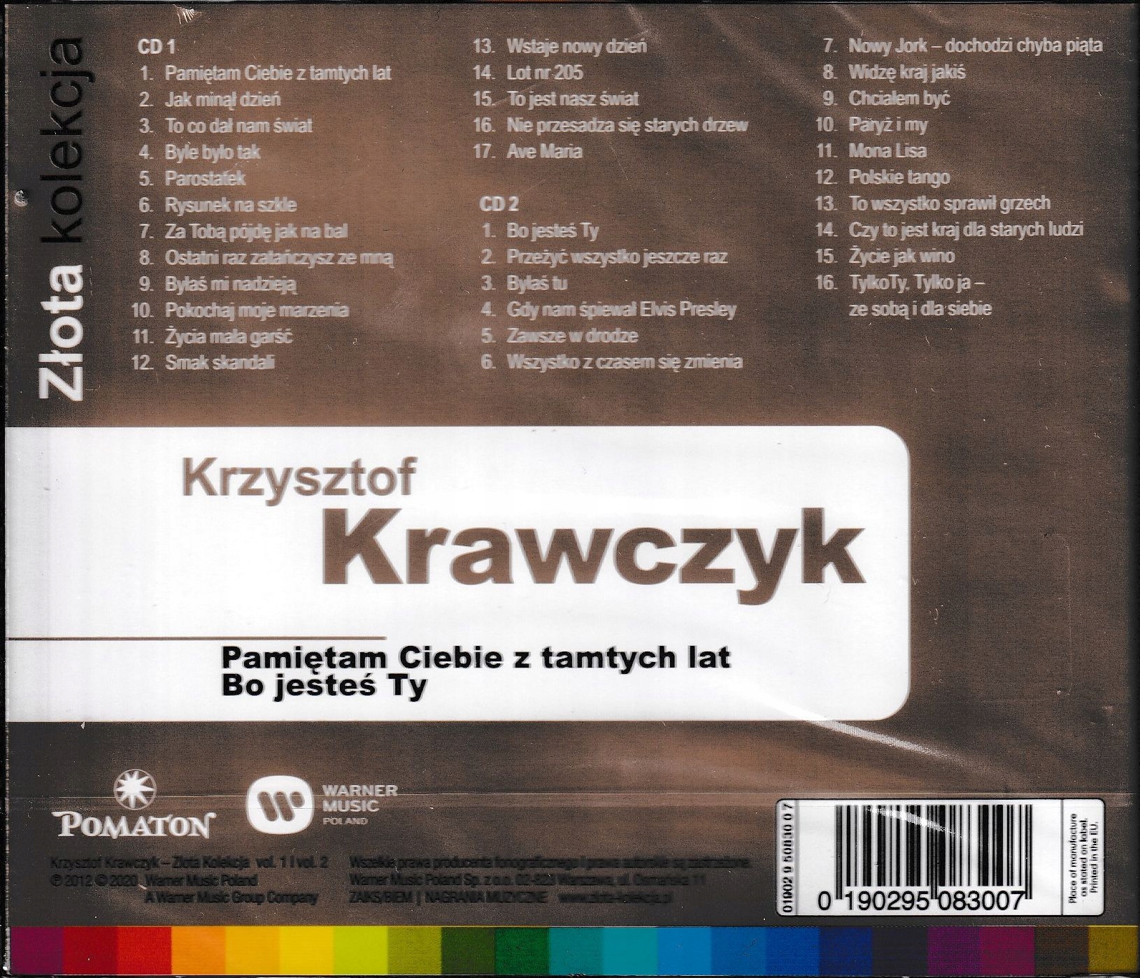 Krzysztof Krawczyk ZŁOTA KOLEKCJA GOLD LIMIT 2 CD EAN (GTIN) 0190295083007