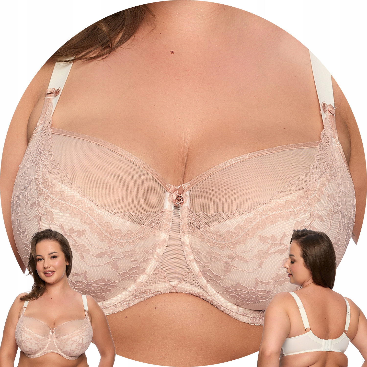 Gaia 1285M Simone Maxi Polovyztužená podprsenka Semi Soft růžová 90I