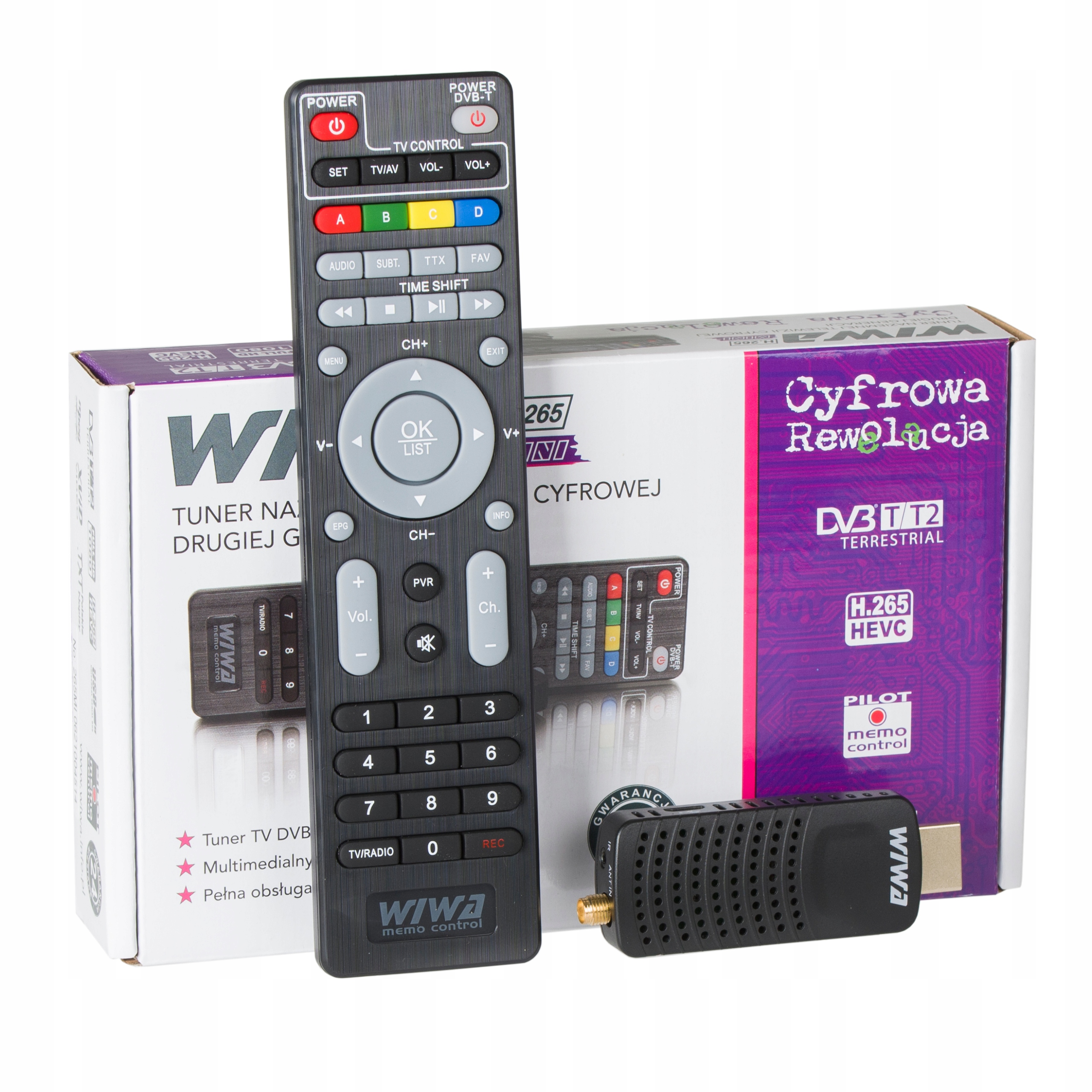 ANTENA POKOJOWA + DEKODER TUNER TV NAZIEMNA DVB-T2 Model LBO180