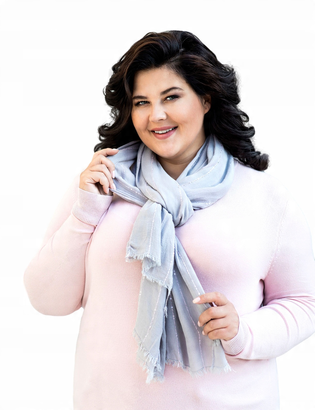 

Kardigan Sweter damski Plus Size Różowy *48 *4XL