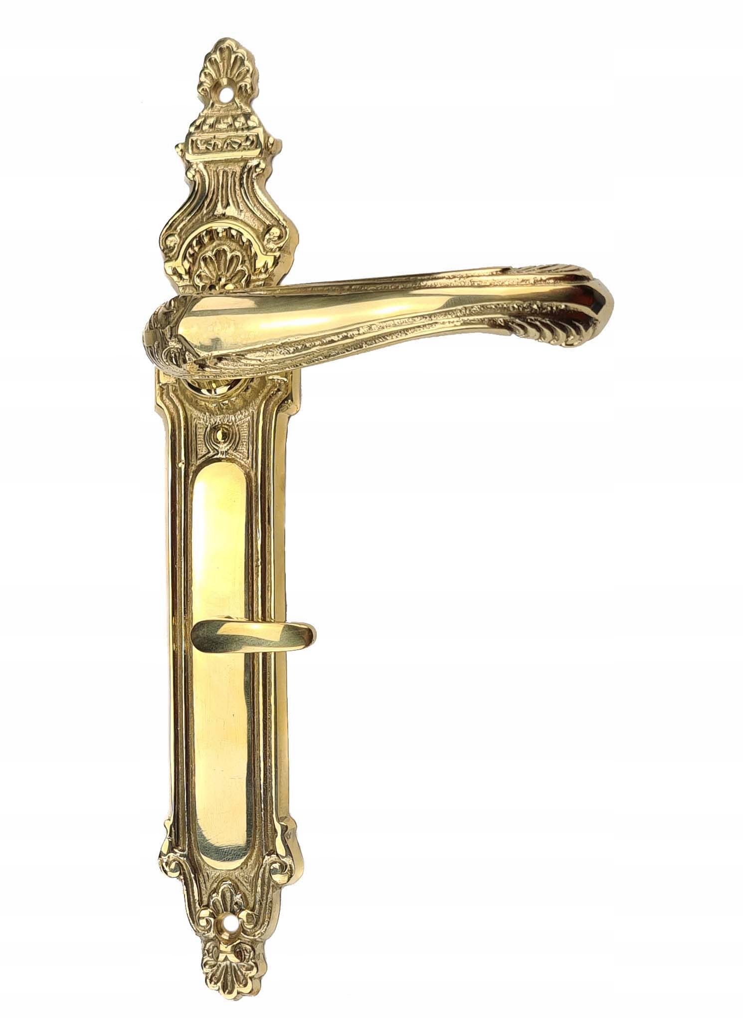 

Klamka Drzwiowa Mosiężna Ozdobna Złota 72 mm Wc