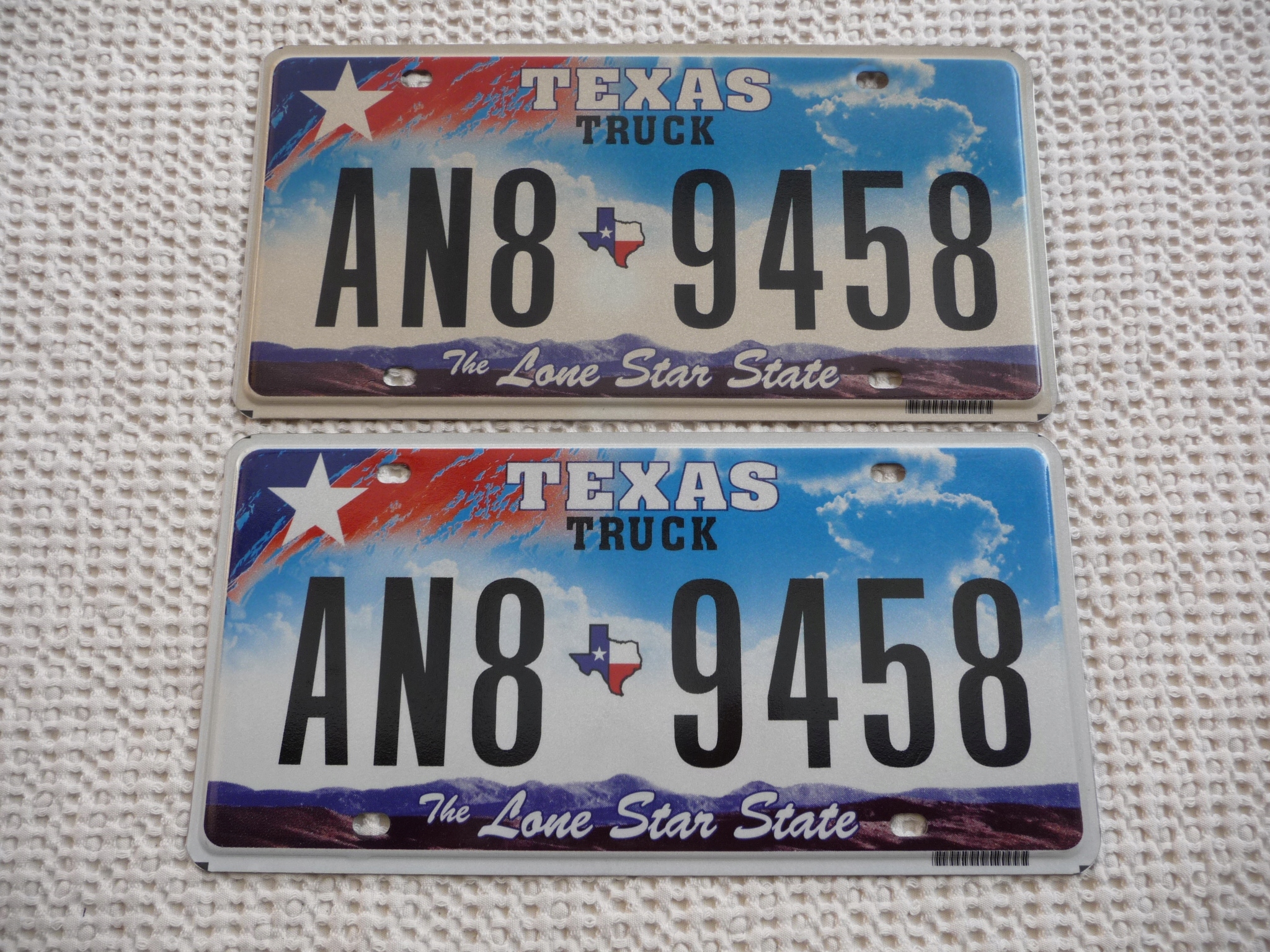 Номерной знак USA TRUCK TEXAS AN8 9458 x2