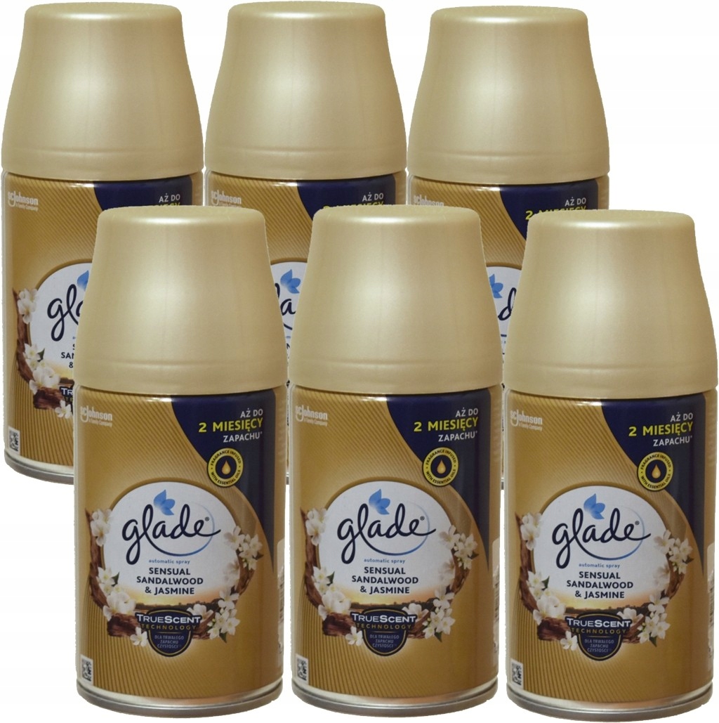 Brise Glade Automatic 6x Wkład zapas drzewo Sensual sandalwood & jasmine
