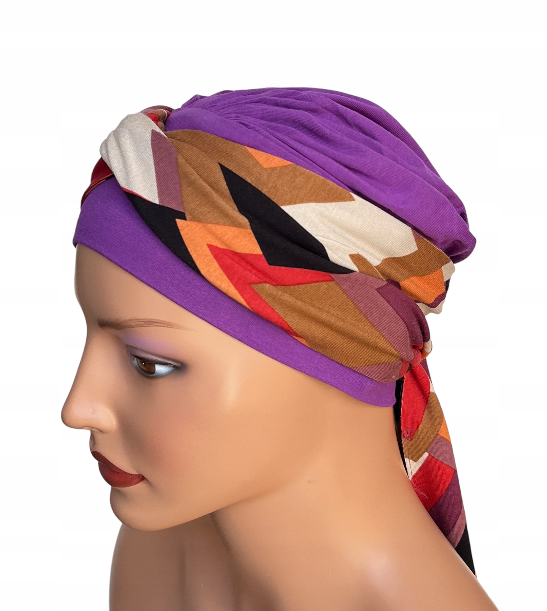 Turban Lena bm-fiolet chusta czapka Eva Design