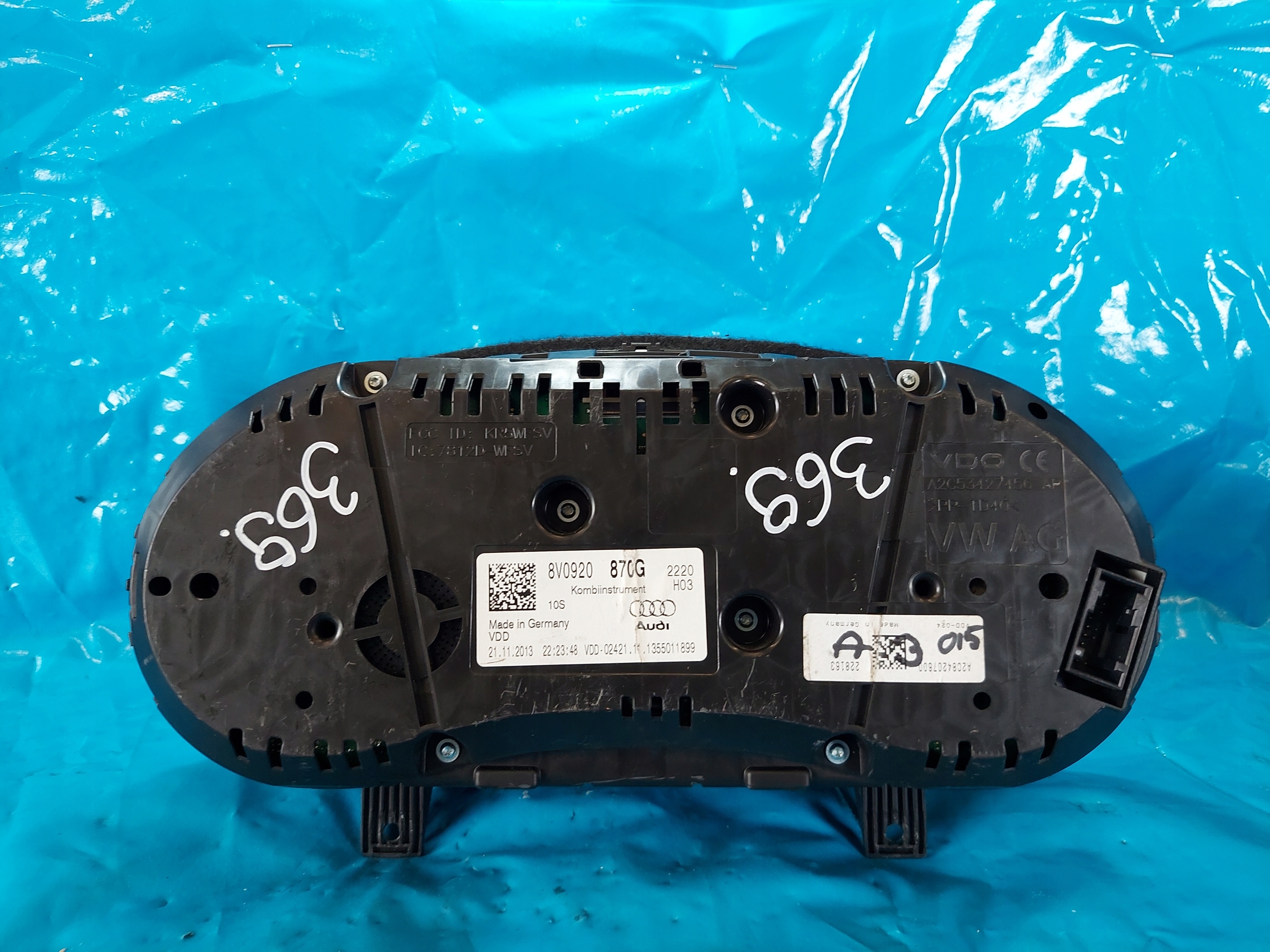 dials clock A3 8V TSI 8V0920870G