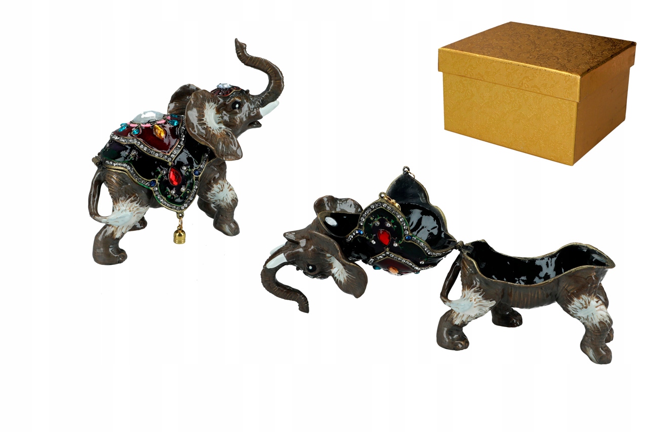 Kovová Kazeta Slon, Šperkovnica, Ozdobná Krabička, Slon, Slon