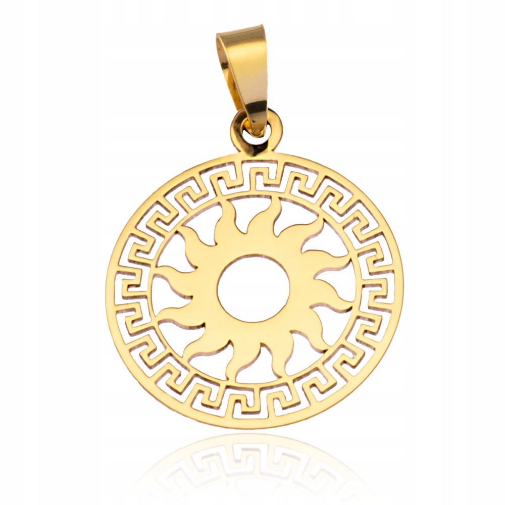 Zlatý přívěsek Slunce s řeckou cestou Ryzost 585