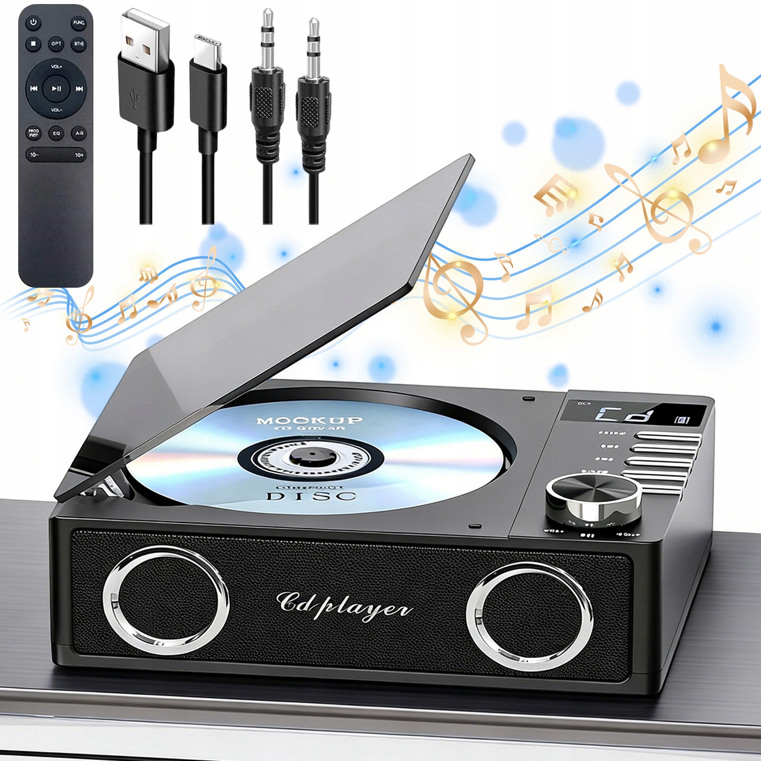 Odtwarzacz CD Bluetooth 9 W 1 Wielofunkcyjny Wysoka Kompatybilność