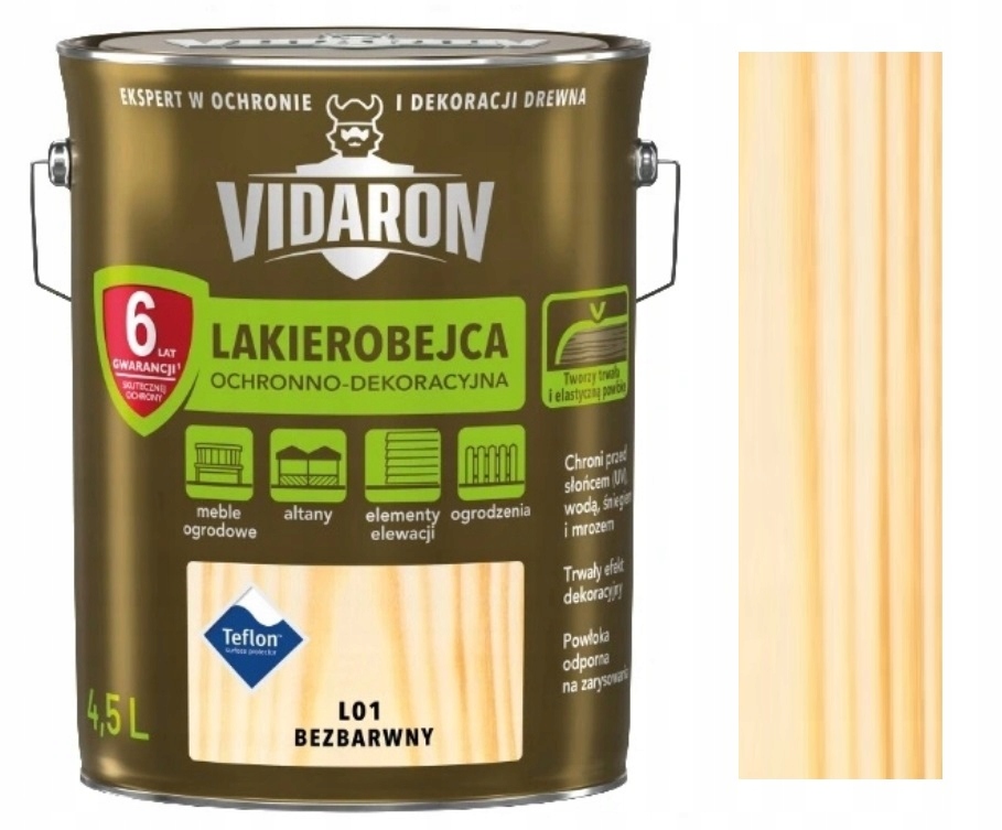 Vidaron Ochranný Lak 4,5 L, Bezbarvý, L01