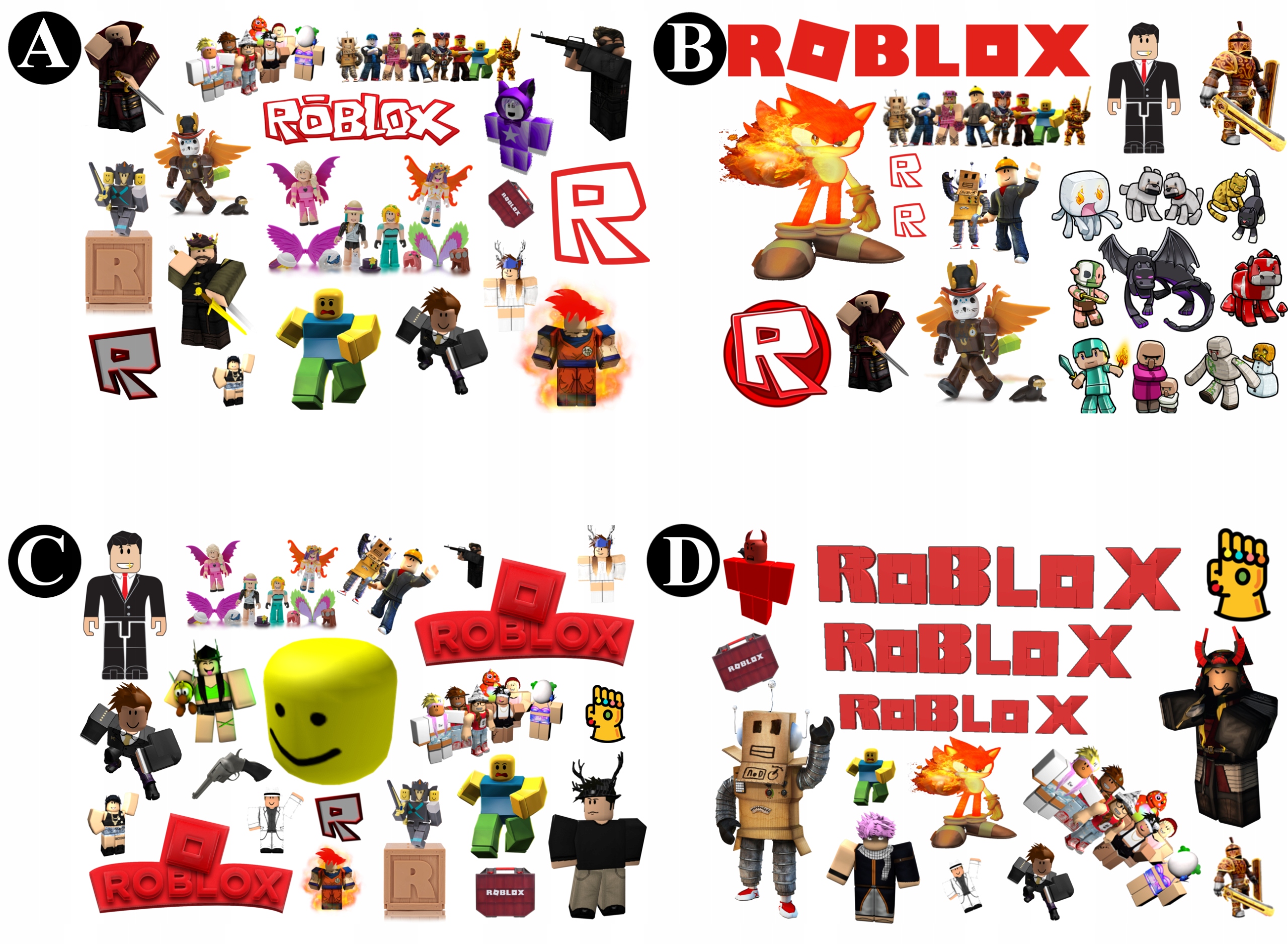 Tymczasowe Tatuaże Zmywalne Roblox Marka inny