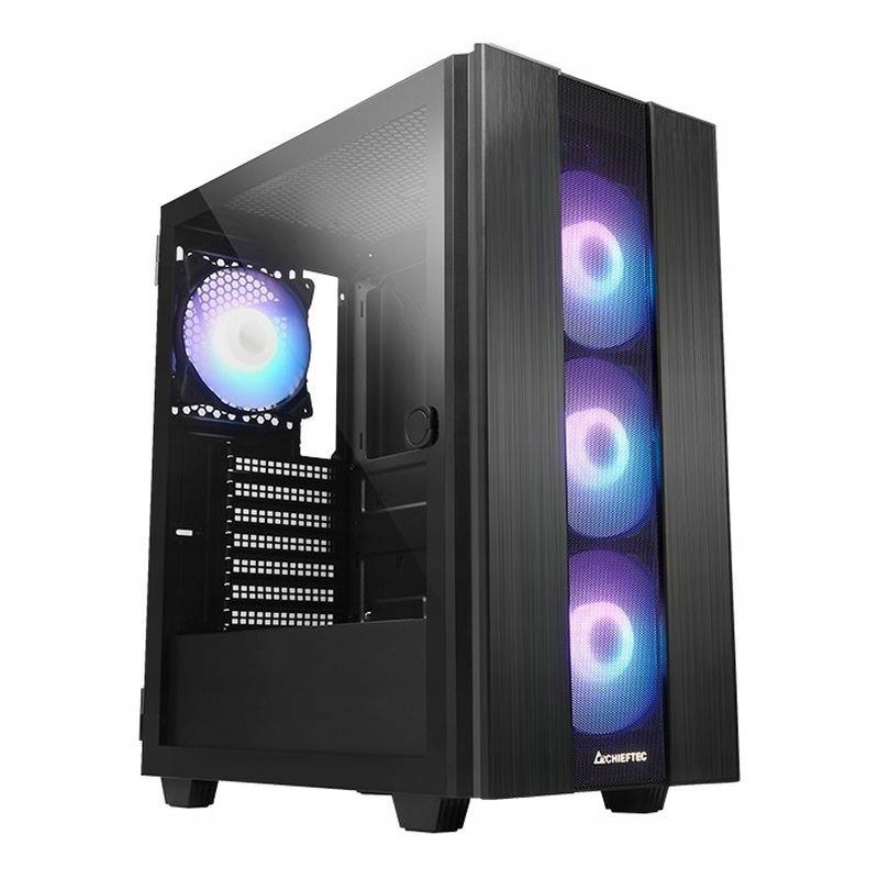 Počítačová Skriňa Chieftec GS-02B-OP Atx bez napájacieho zdroja, čierne