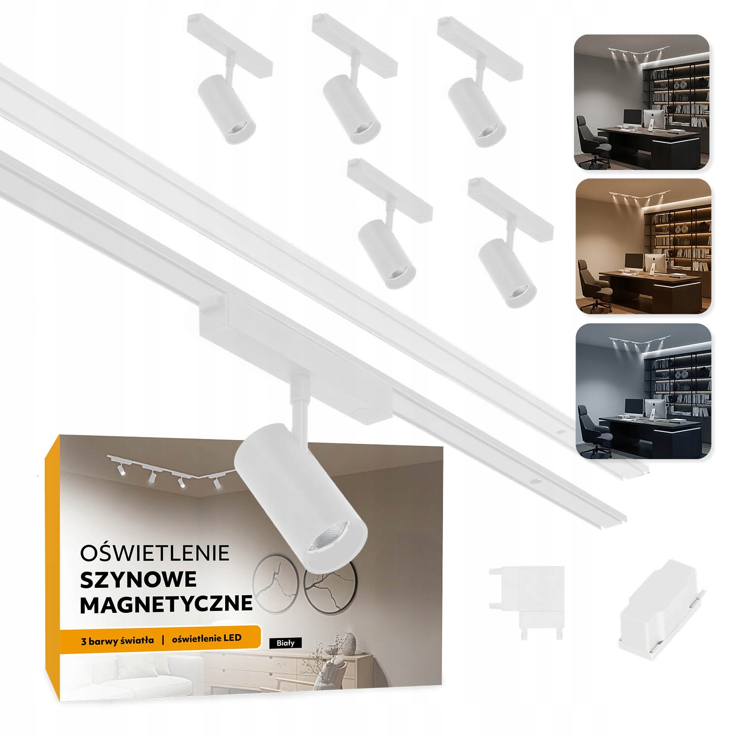 Magnetické koľajnicové osvetlenie 2x Lišta 1 m 5x 10 W biele 5 rokov záruka