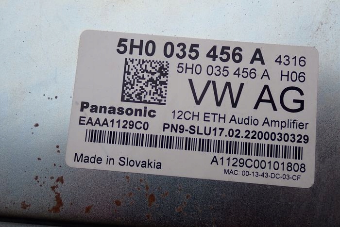 AUDI SEAT SKODA VW amplifier harman kardon 5H0035456A