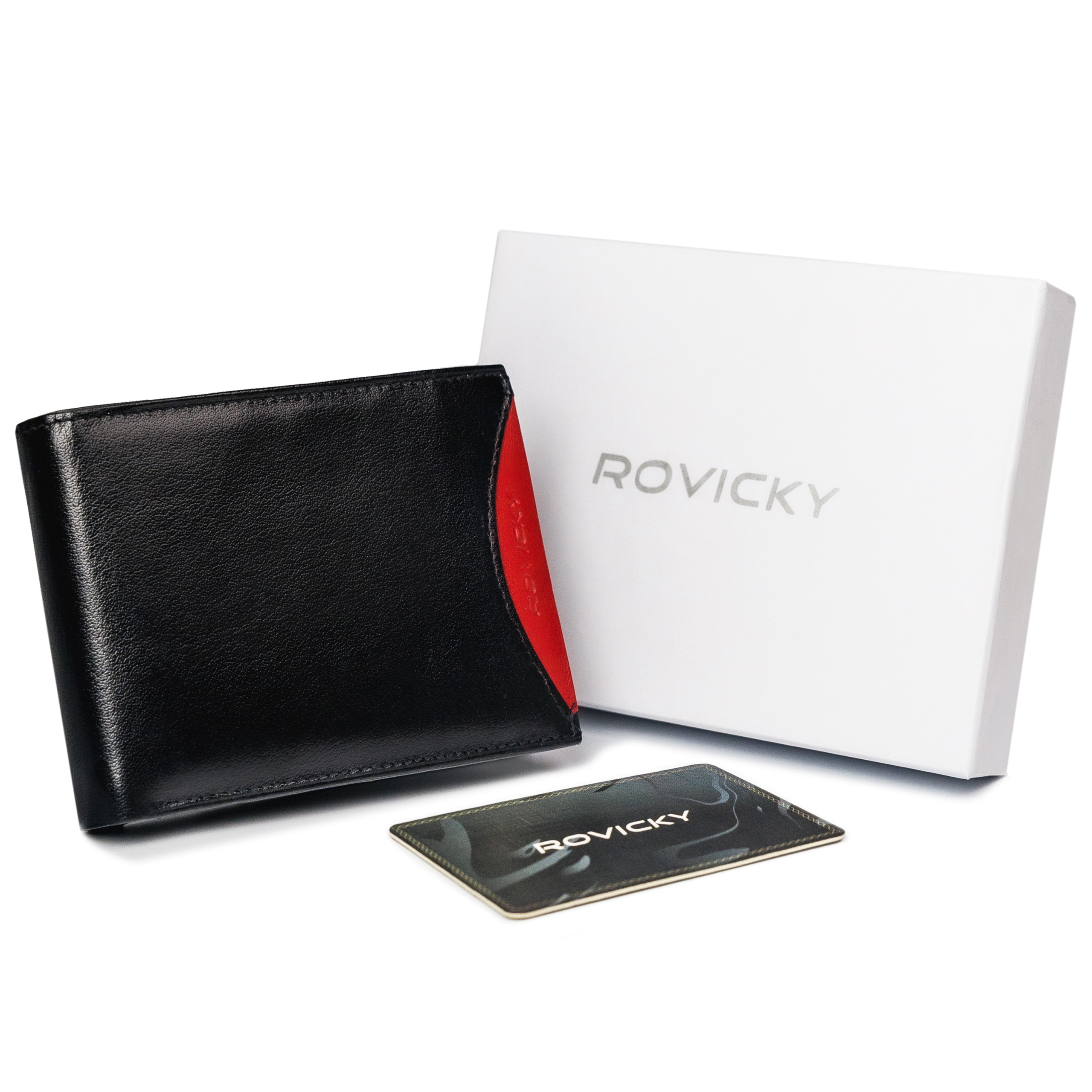

Portfel + etui portfele męskie Rovicky Rfid Stop