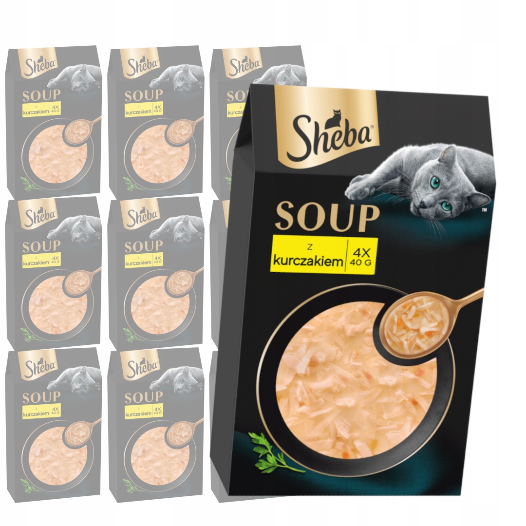 Sheba Polévka s kuřecím masem 40x40g Vlhké Krmivo v omáčce Polévka Pro Kočky