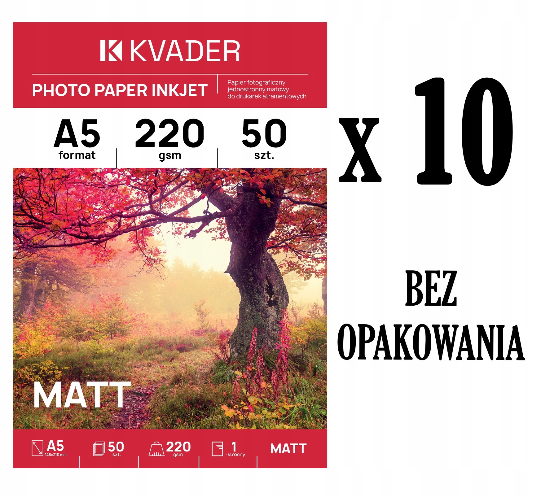 500 Szt Hurt Papier Fotograficzny A5 Do Zdjęć 148x210mm Matowy 220g Inkjet