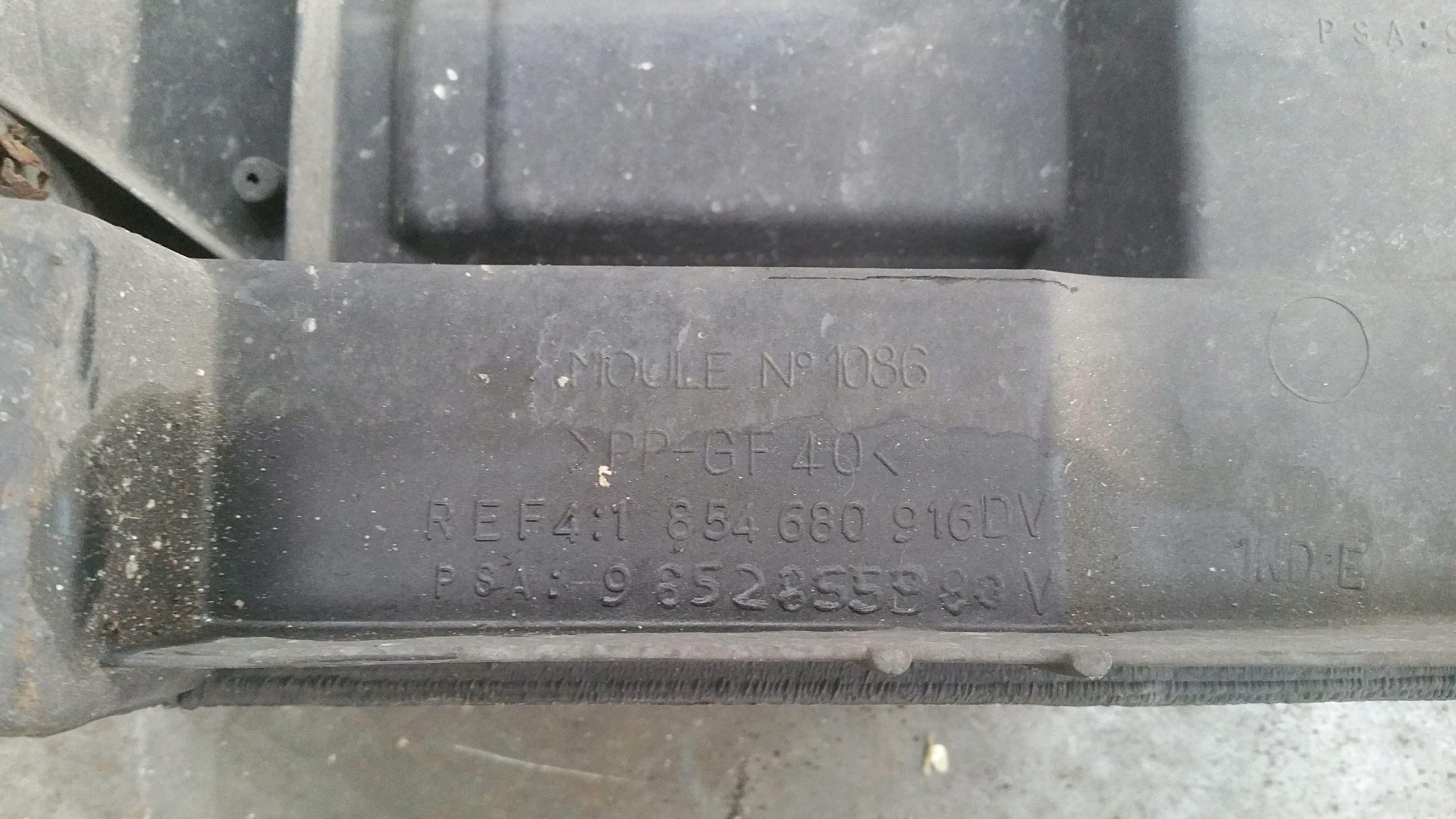 support panel for radiators pillar iron Citroen Pluriel