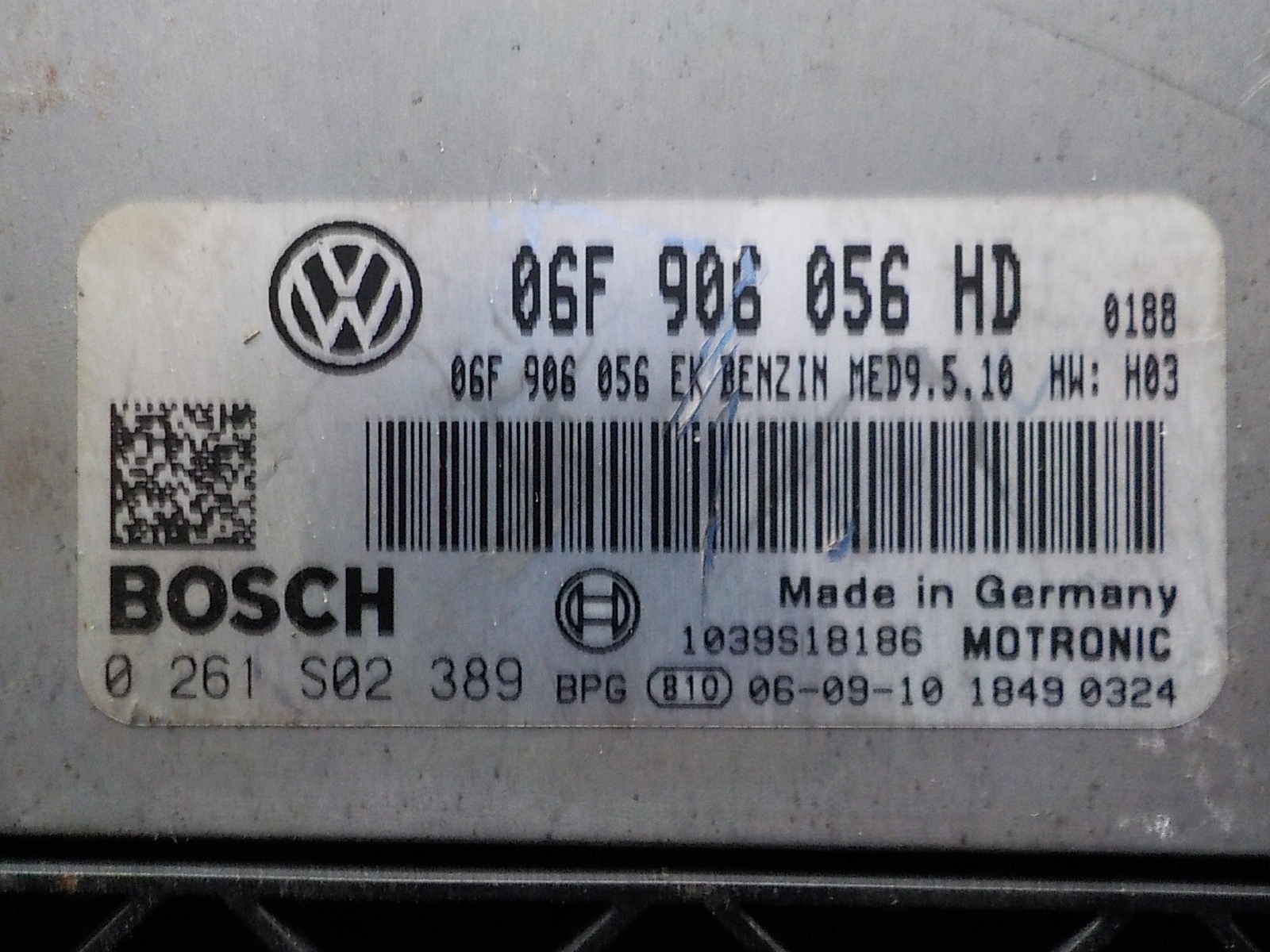 VW computer bedienteil 06F906056HD 0261S02389