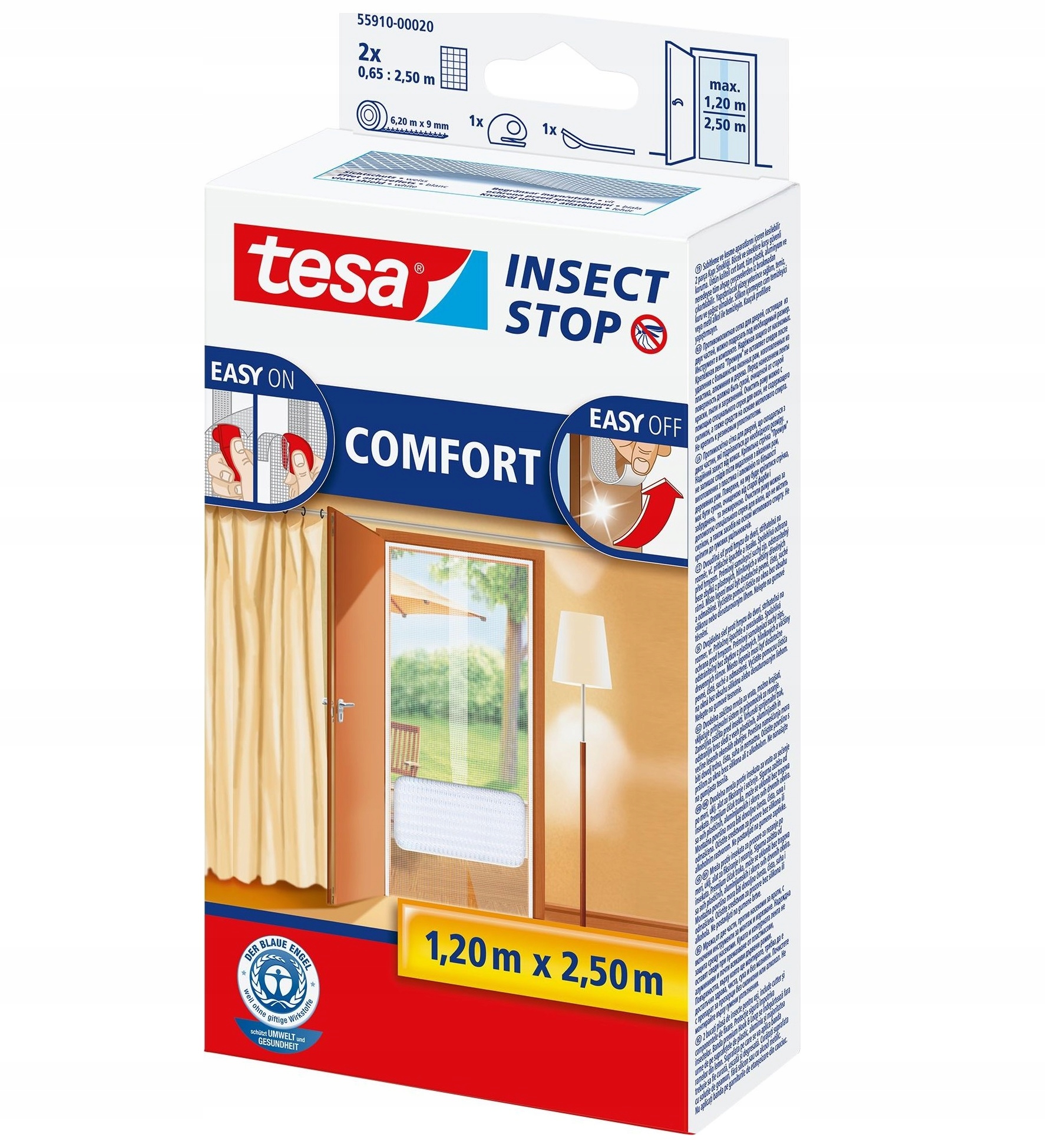 

Moskitiera na drzwi Tesa Comfort 120x250cm Biała