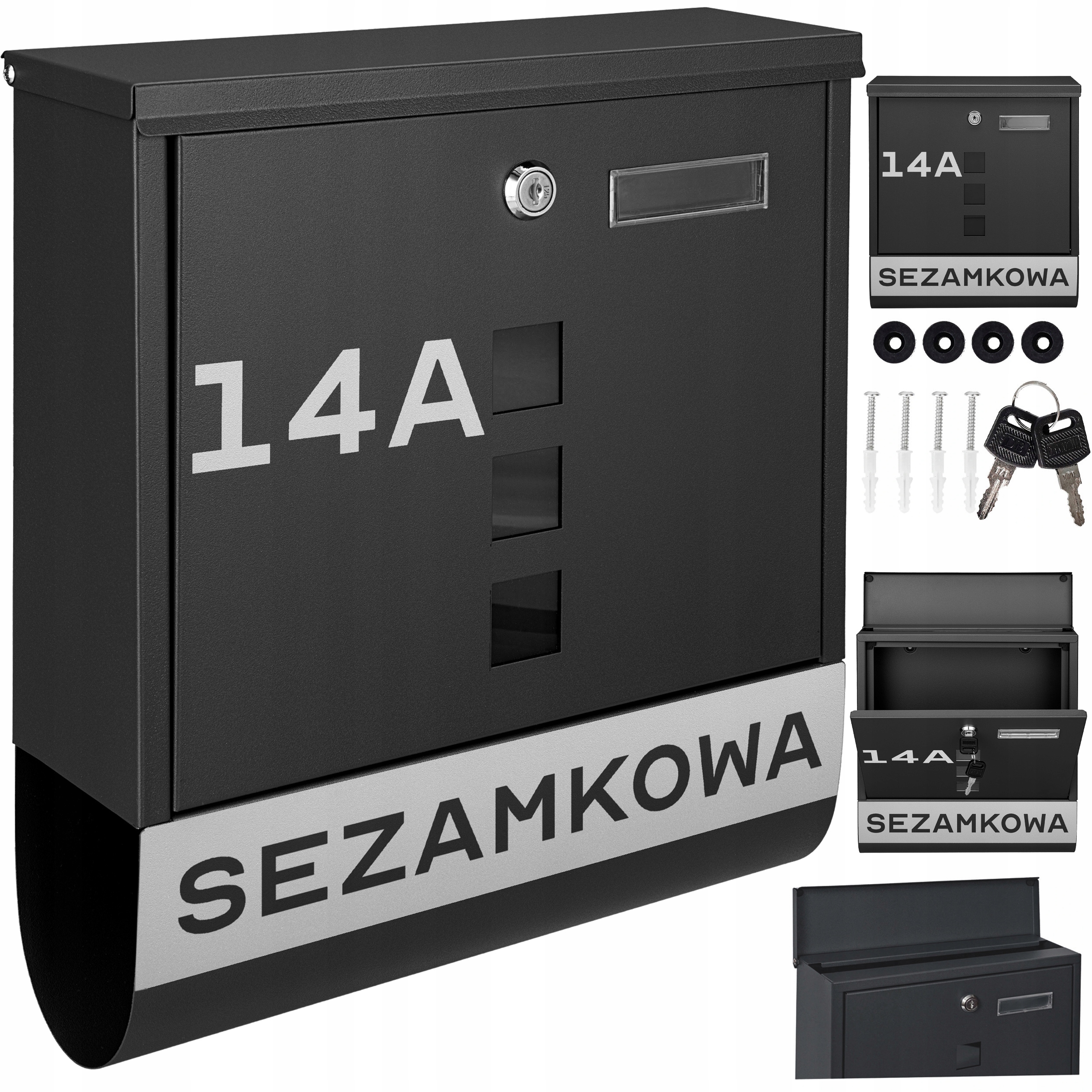 Černá Poštovní Schránka Na Dopisy, Vzor Tuba