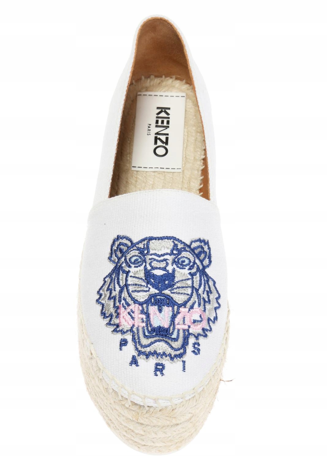 KENZO – Espadryle na platformie PF852ES400F70 Biały roz 38 Model PF852ES400F70
