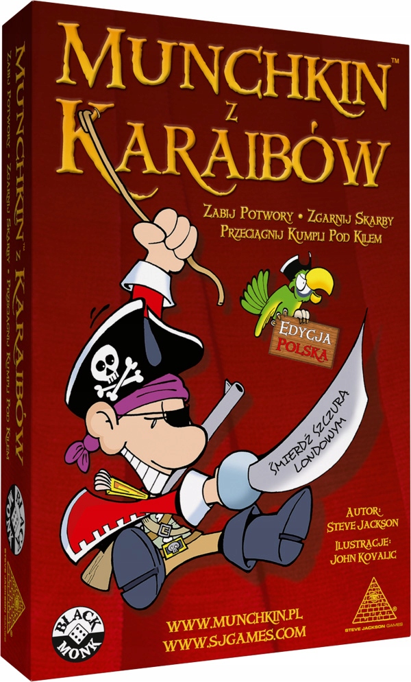 Towarzyska Gra Gry Imprezowe Gra Karciana Karty Munchkin z Karaibów Black