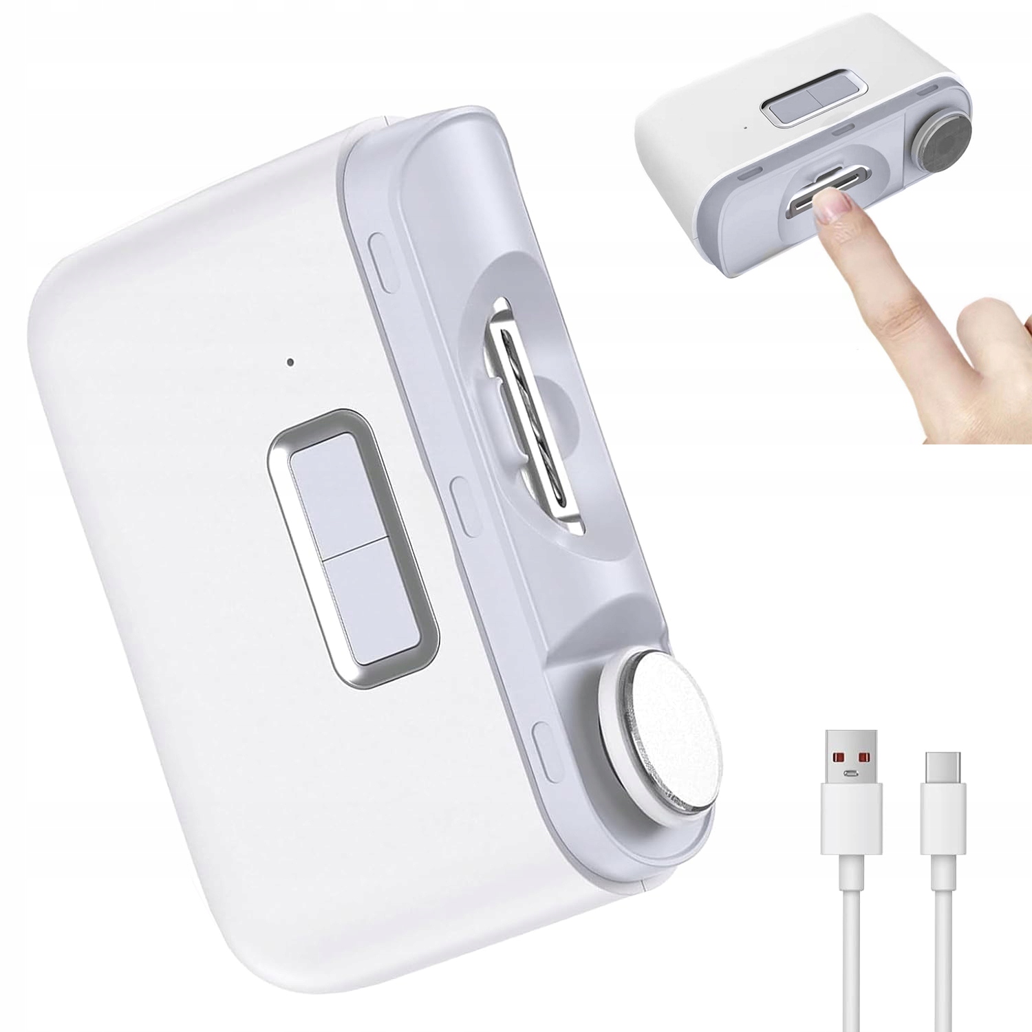 Elektrický Zastřihovač Nehtů 2 V 1 Se 2 Rychlostmi A Led Světlem