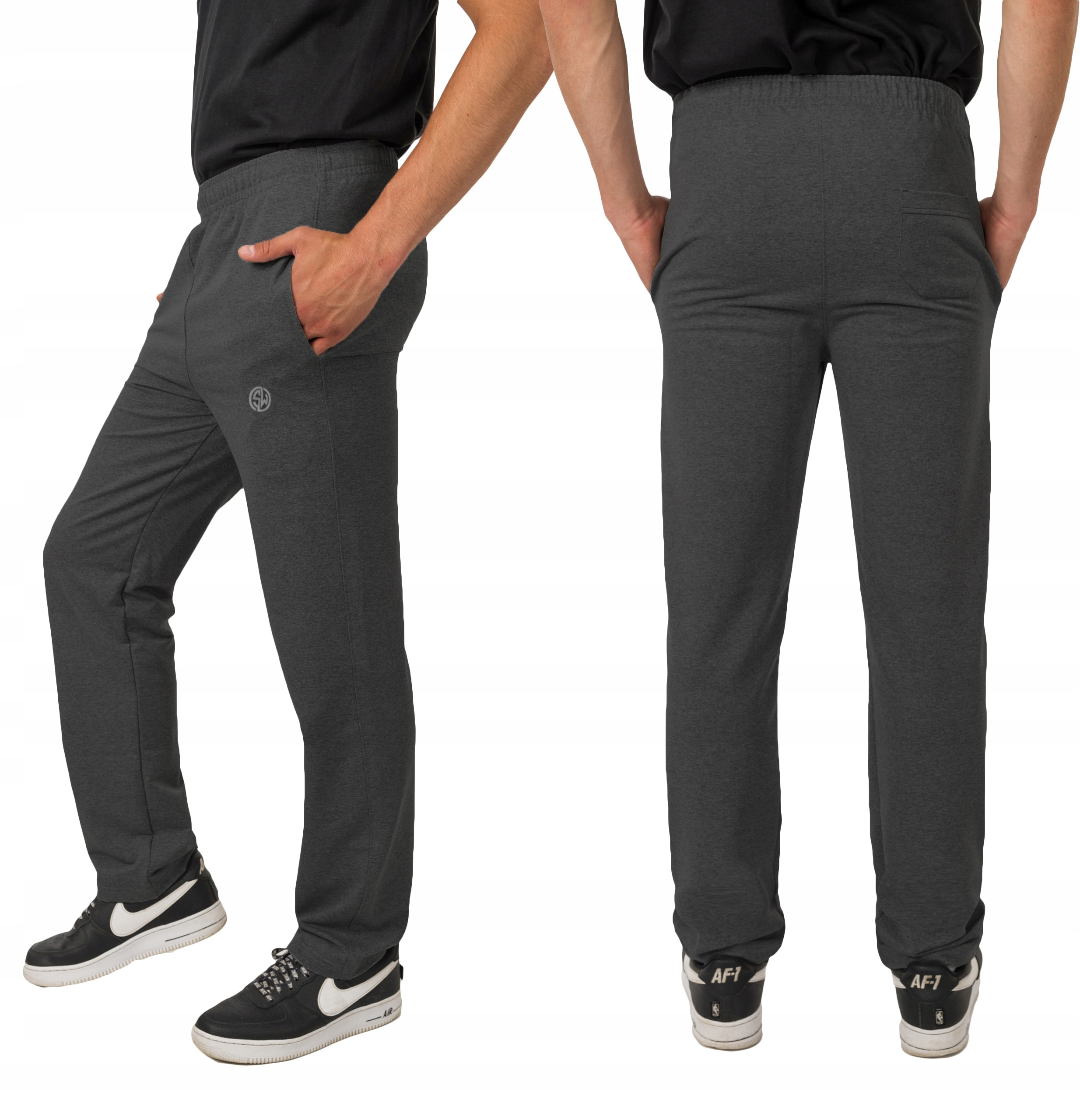 Spodnie Dresowe Męskie Dresy Sportowe Prosta Nogawka Rennox 124 XL Antracyt